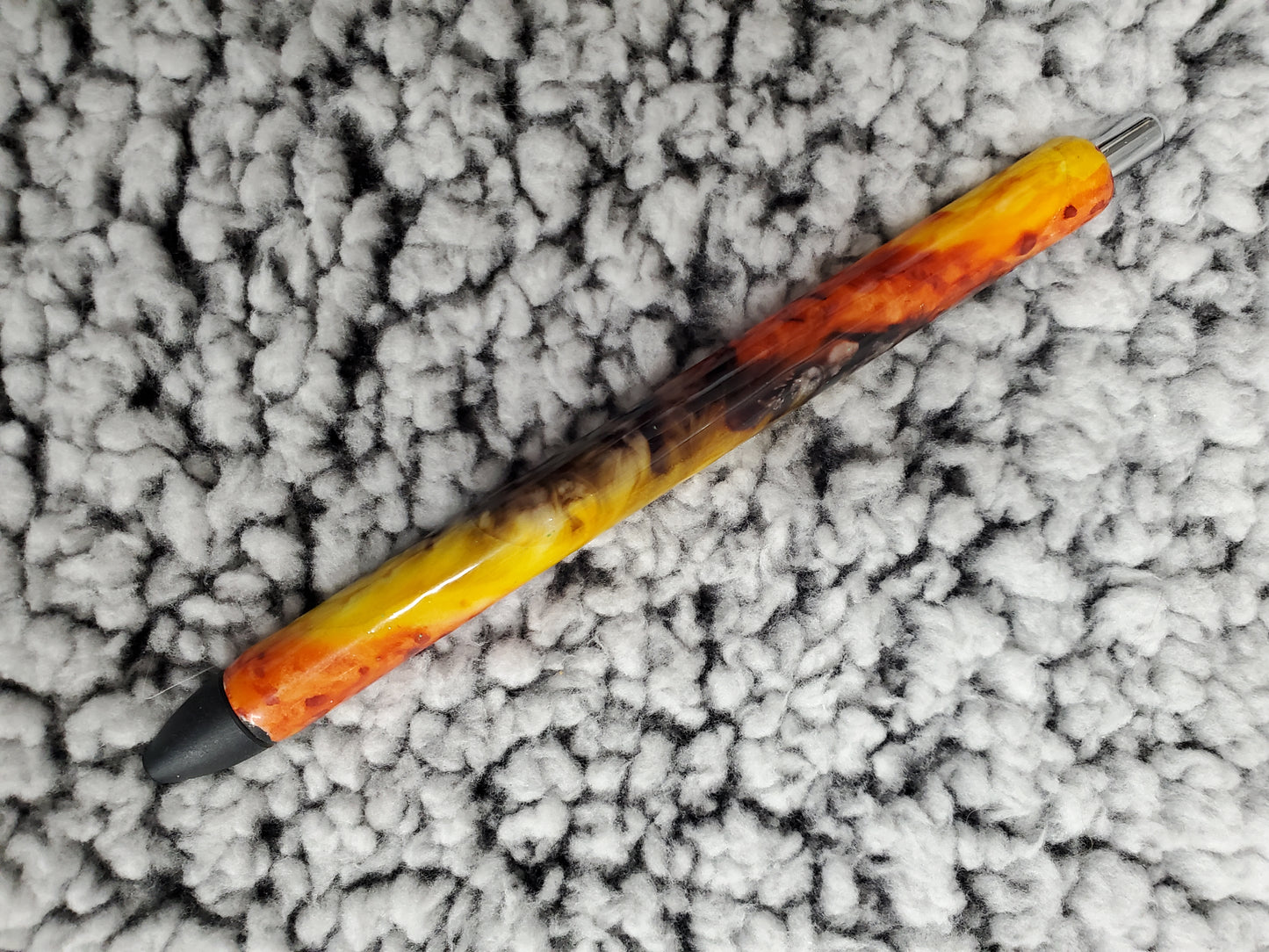 Dark Brown, Orange and Yellow Epoxy Pen - Refillable gel