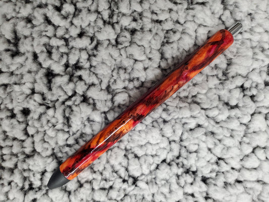 Brown, Orange and Red Epoxy Pen - Refillable gel