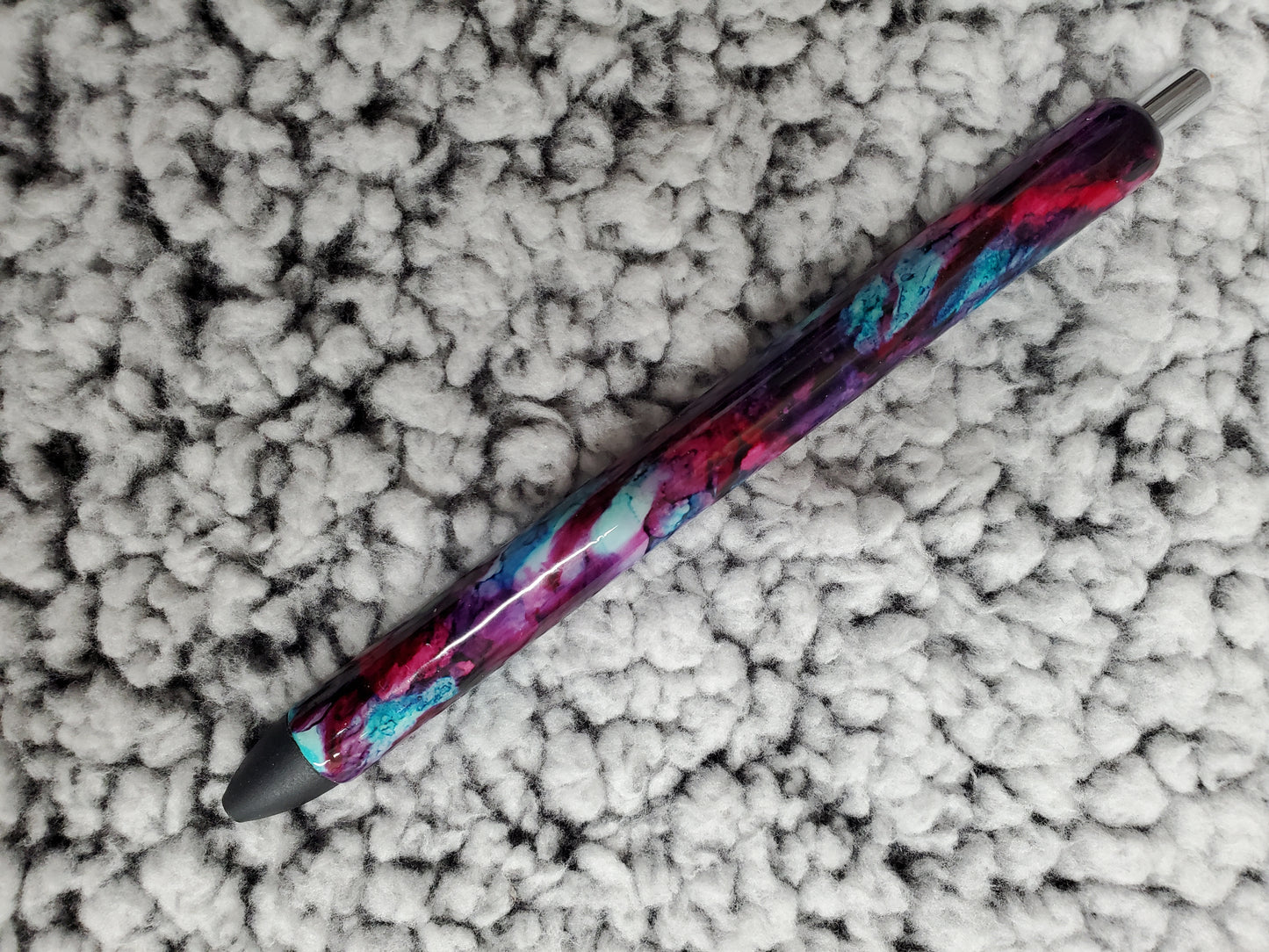 Blue, Purple and Red Epoxy Pen - Refillable gel