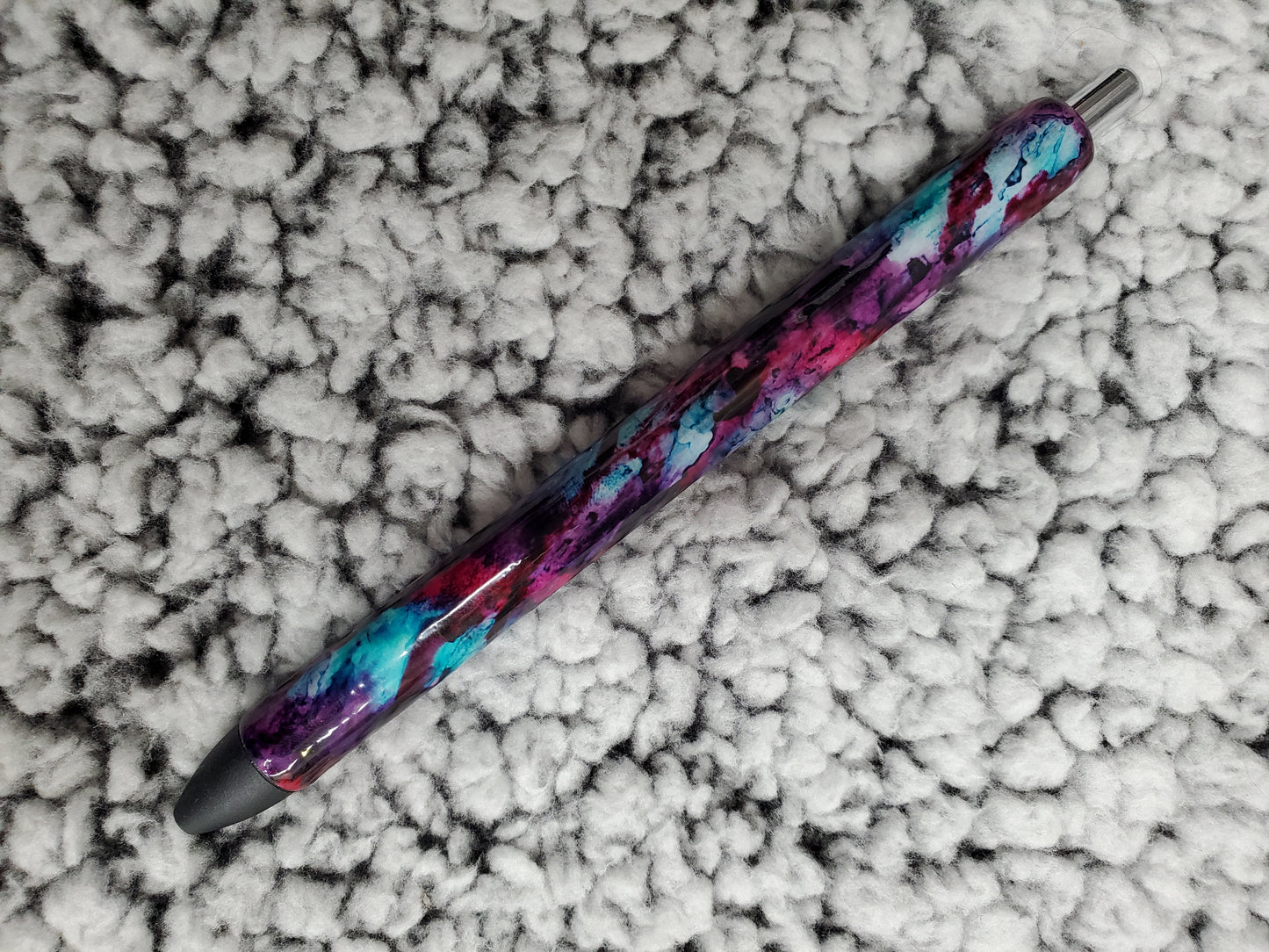 Blue, Purple and Red Epoxy Pen - Refillable gel