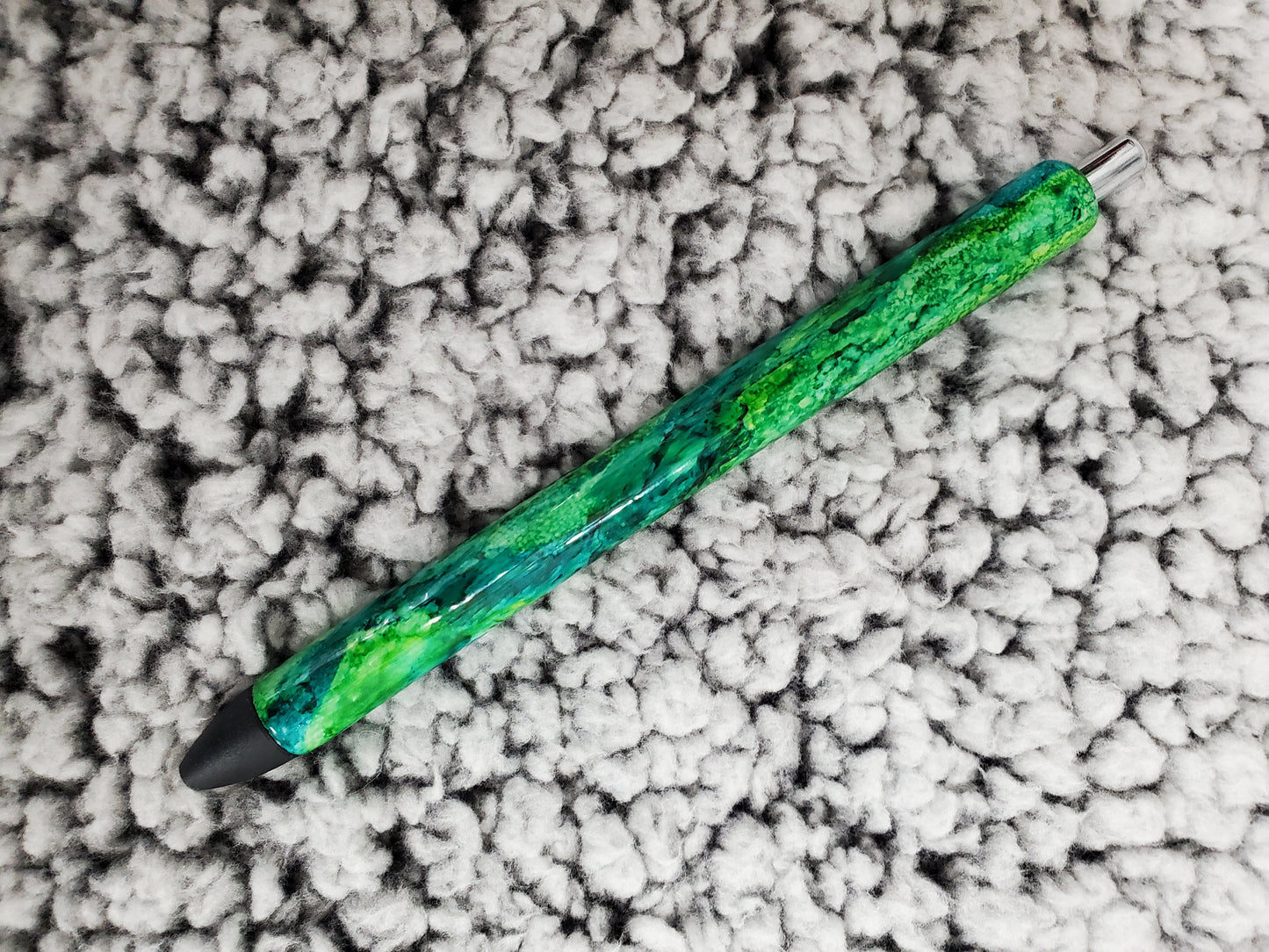 Green and Blue Epoxy Pen - Refillable gel