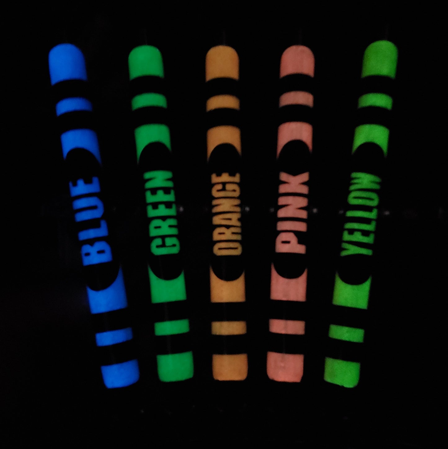 Blue Crayon Glow in the Dark Pen - Black Ink