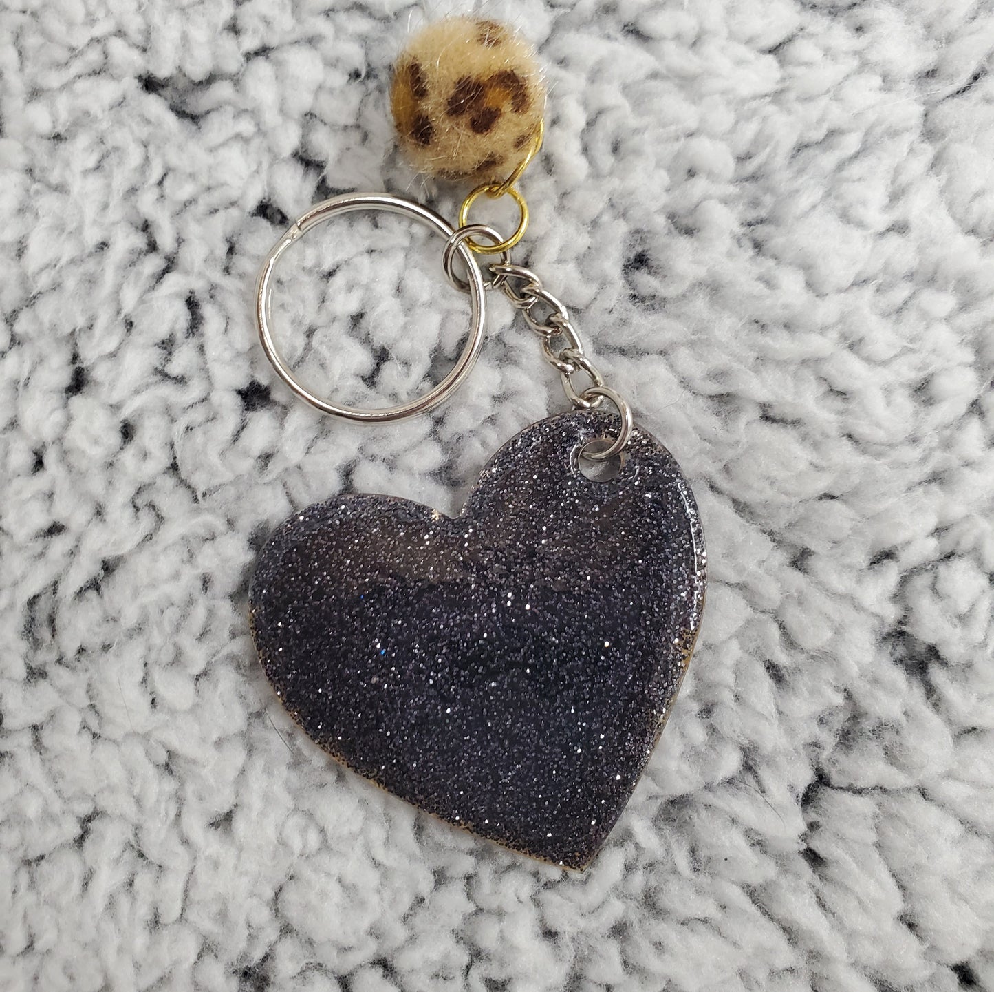 Keychain - Leopard Print Heart