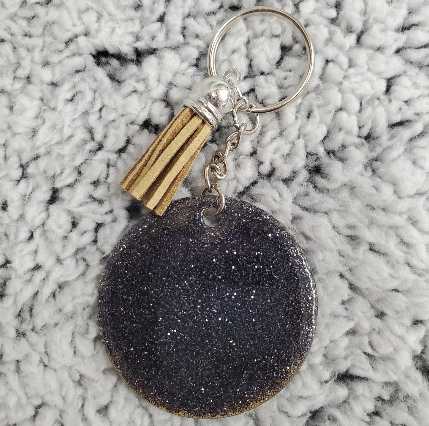 Keychain - Leopard Print Circle