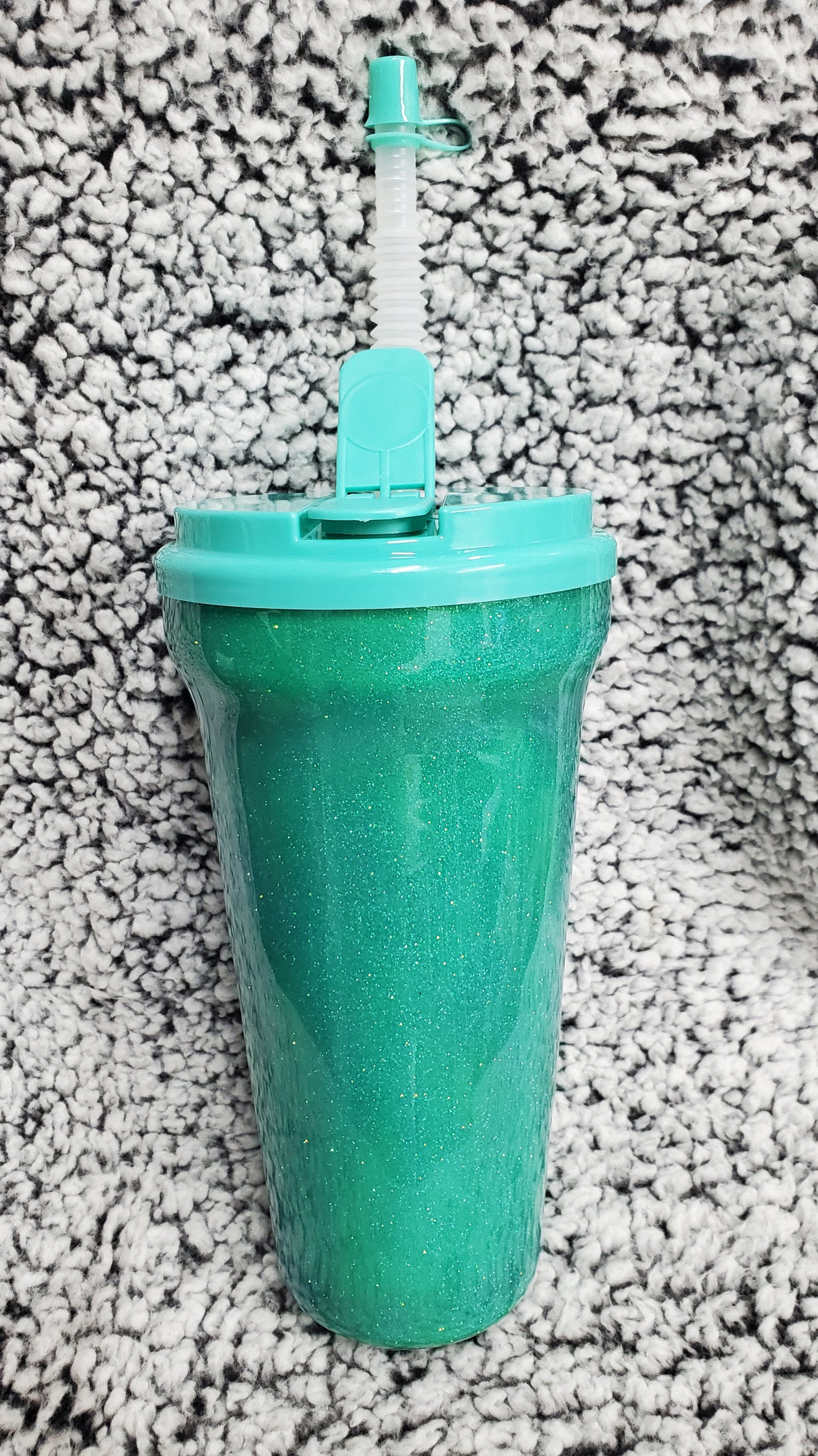 Mint Green Sarcastic 35-ounce Plastic Glitter Tumbler