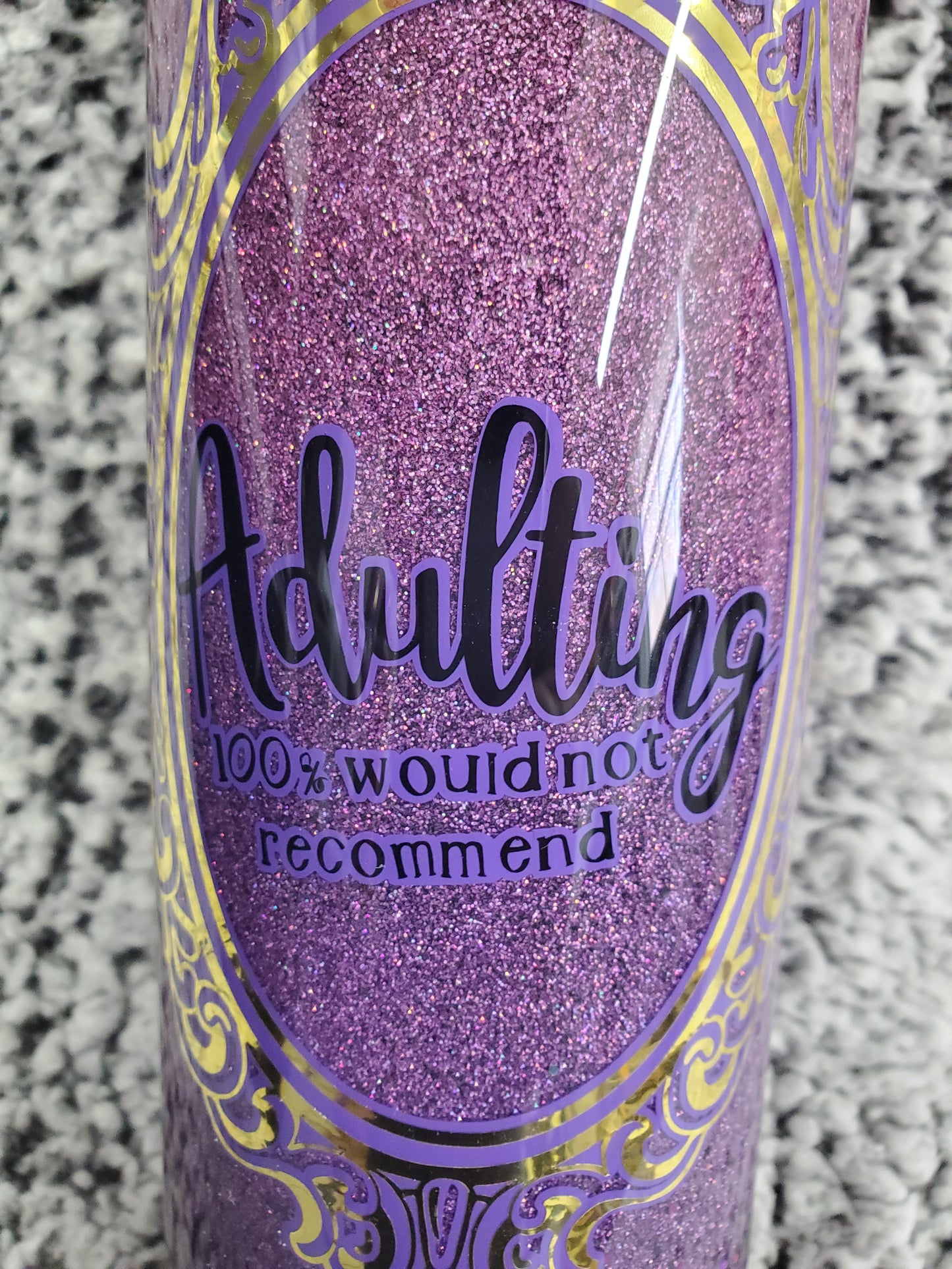 Adulting not recommended Glitter Tumbler 30-ounce