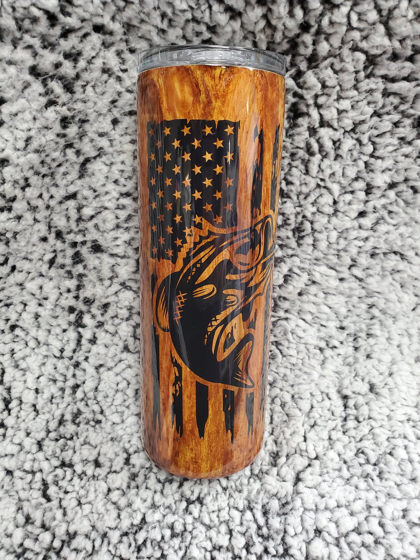 20-ounce Woodgrain with Bass Tumbler