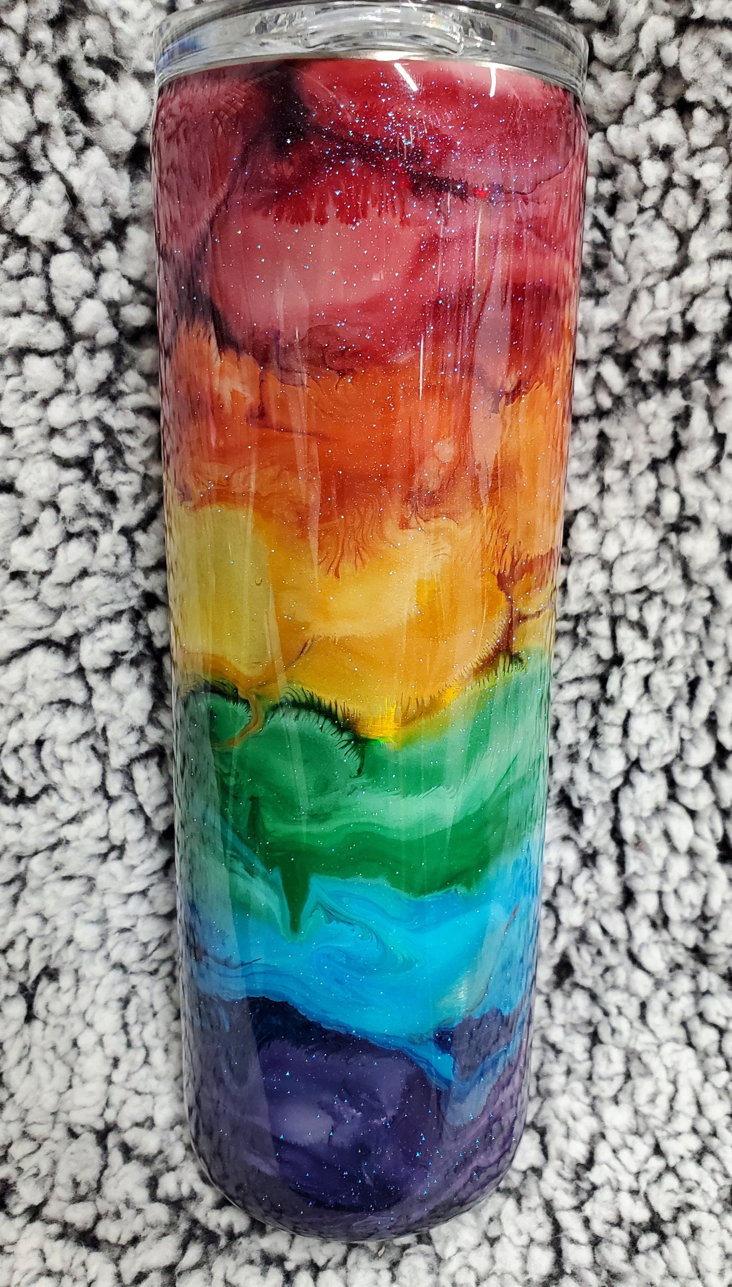 Count Your Rainbows 20-ounce Glitter Tumbler