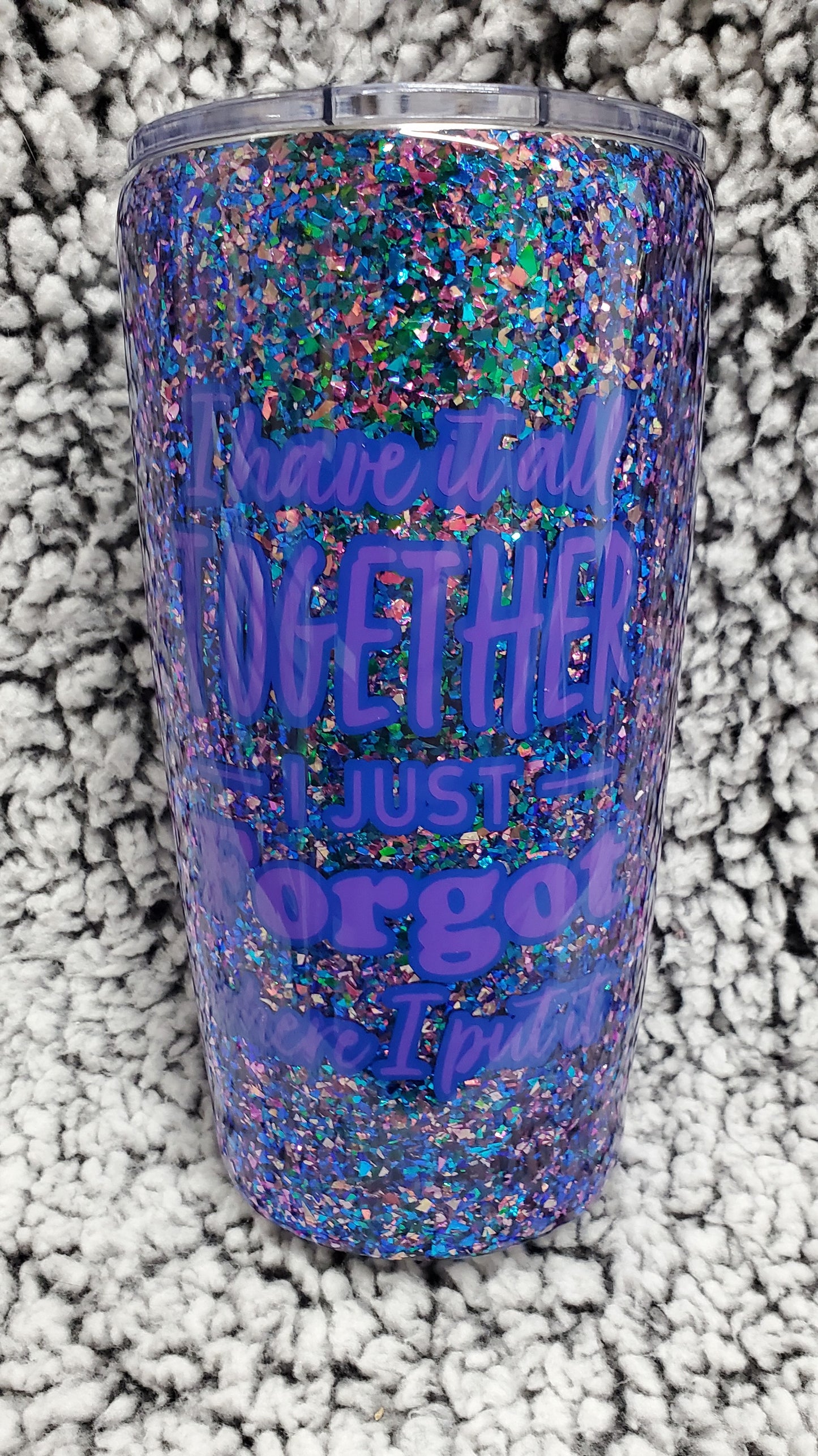 I Forgot Where I Put It 20-ounce Glitter Tumbler